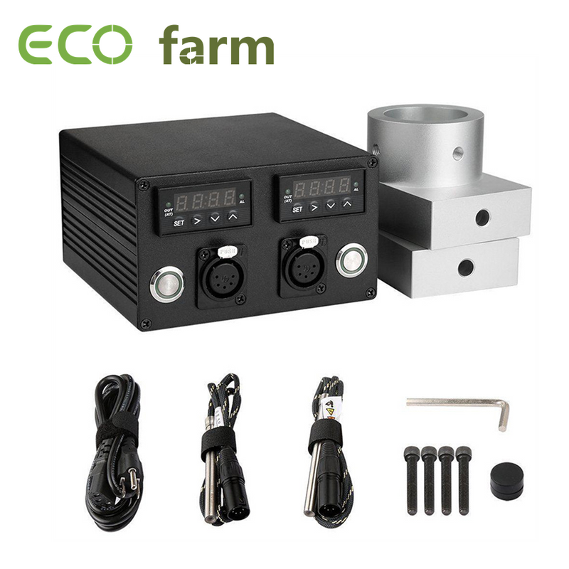 ECO Farm 3x5 Pulgadas Kit de Placas de Prensa Rosin Hidráulica con Sensores de Temperatura Duales