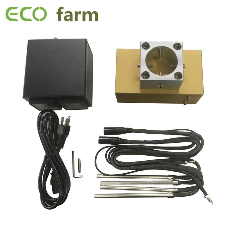 ECO Farm 4''x7'' Kit de Prensa Rosin en Forma de Cubo de Oro Enjaulado con 4 Varillas Calefactoras