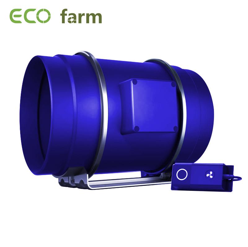 ECO Farm 10.16CM/15.24CM/20.32CM (4" / 6" / 8")  Extractor Silencioso Con Sistema Inteligente De Control De Temperatura Y Humedad