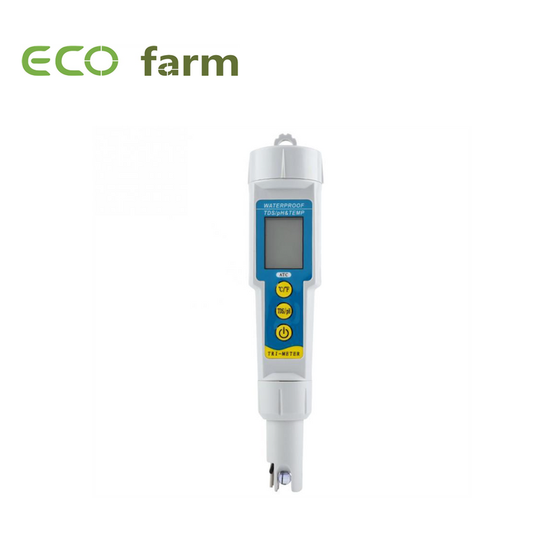 ECO Farm 3 en 1 PH/EC/TEMP Probador Medidor para Hidroponía