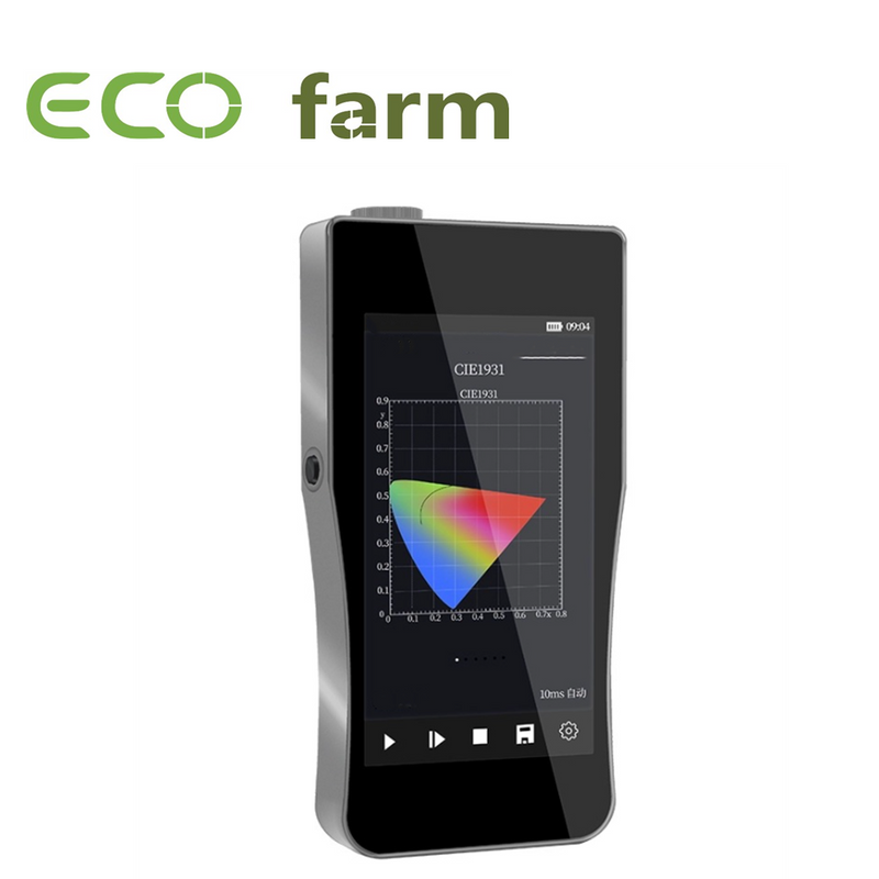 ECO Farm 50nm~800nm Medidor de Prueba CCT CRI PAR PPFD de Mano para Luz LED Cultivo
