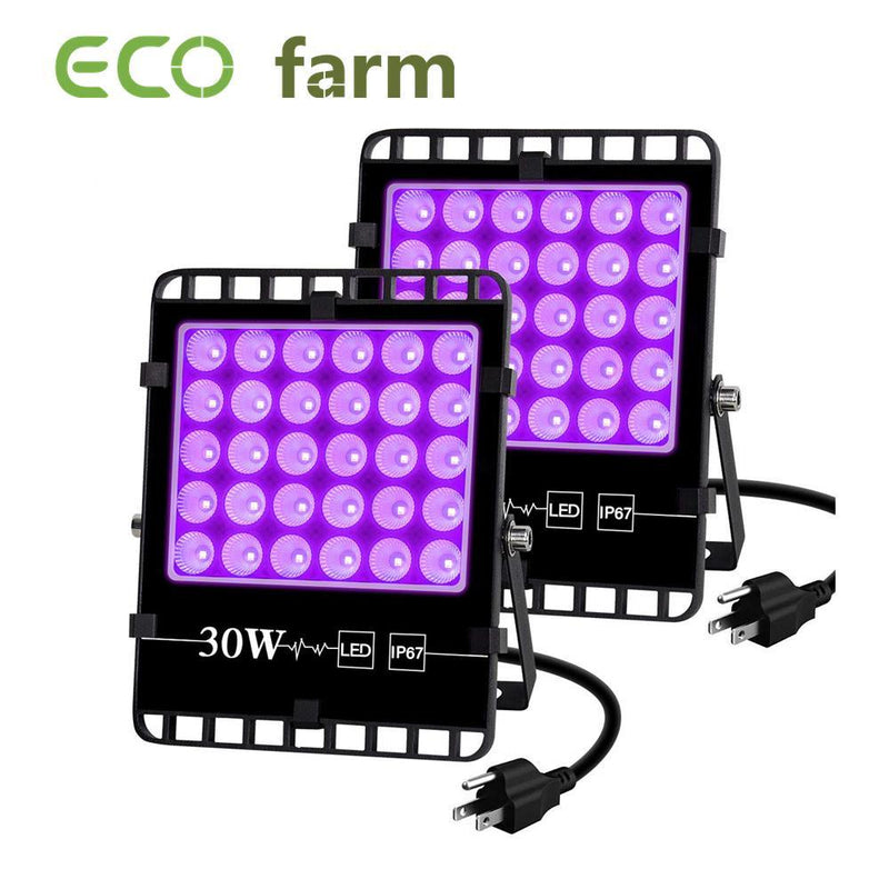 ECO Farm 2 Piezas de 30W UV Luz LED Cultivo COB Suplementaria