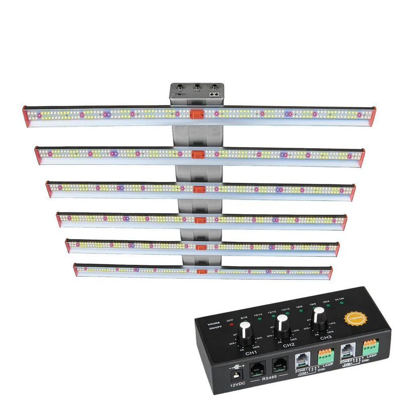 ECO Farm ECOZ Series 250W/510W/700W/1000W LED Barras de Luz de Cultivo Chips Samsung LM301H con Control de UV+IR por Separado