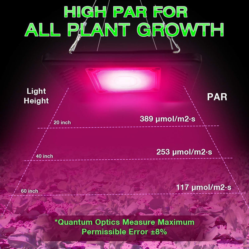 ECO Farm 50W COB Luz LED Cultivo Impermeable Luz Roja para Interior y Exterior