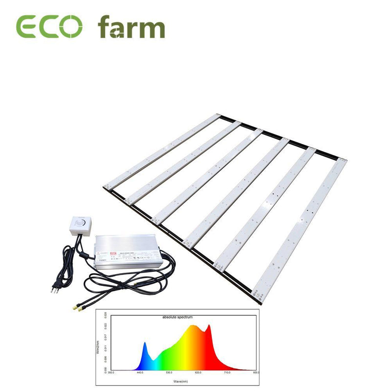ECO Farm 600W Luz LED Cultivo Montable con Chips Samsung 301H con Estante de Distribución de Haz Ajustable