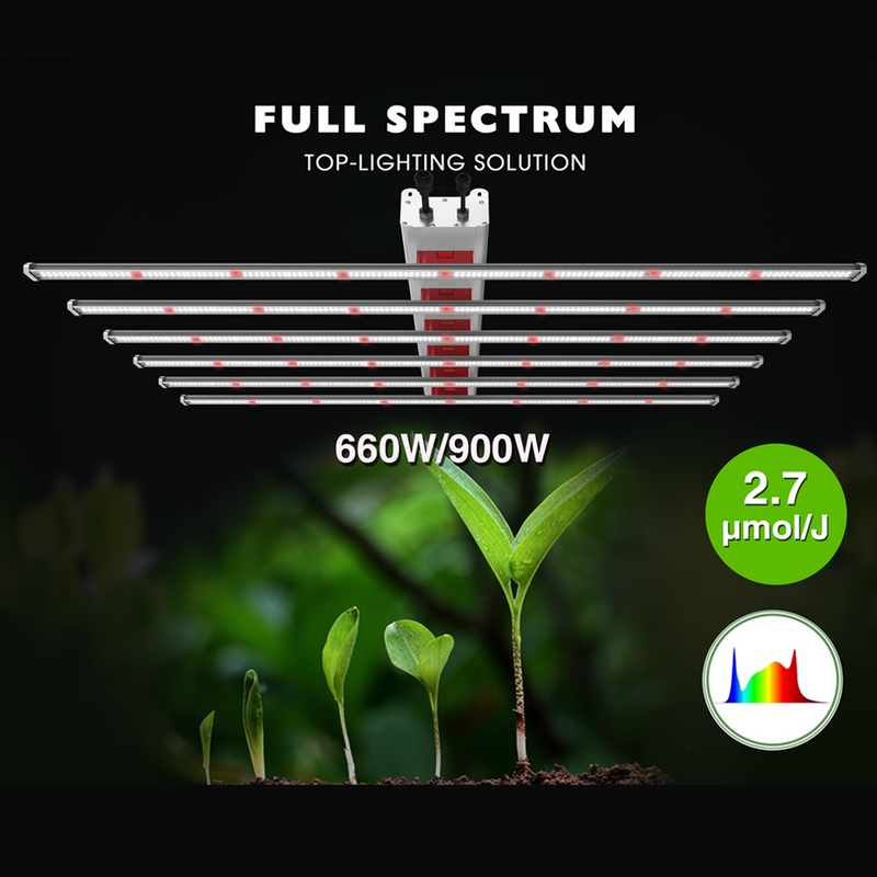 ECO Farm MS 660W/760W/900W Barras de luz LED Cultivo con Chips Samsung 301B Espectro Completo